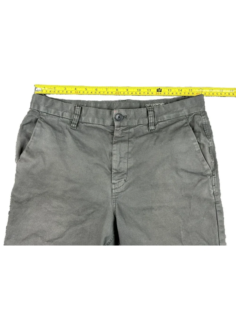 Outerknown S.E.A. Shorts Mens Gray Organic Cotton Stretch Chino 8